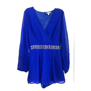 Charlotte Russe Electric Blue Romper - Size S